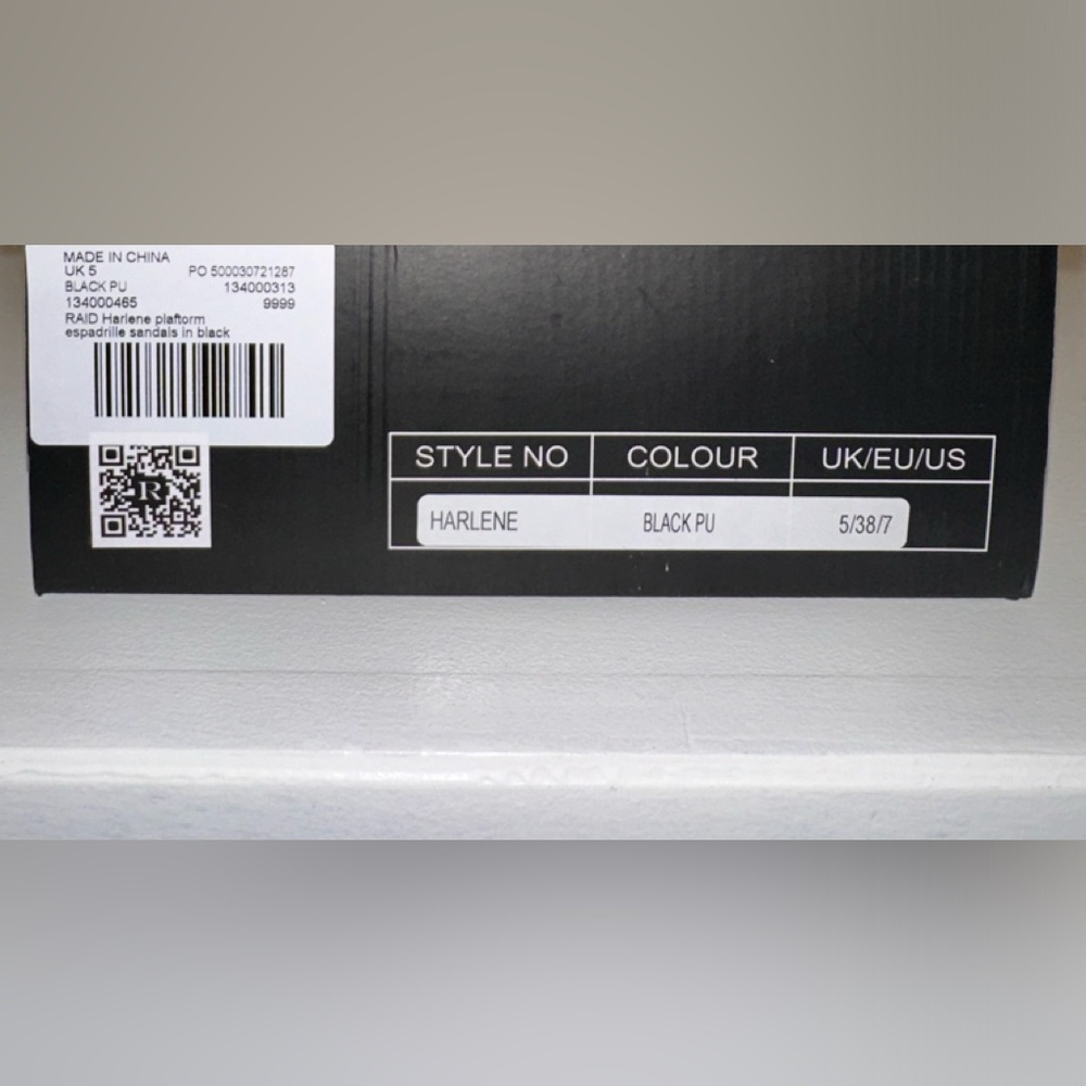 NIB Raid Black Platform Sandals size 7 from ASOS - Picture 5 of 5
